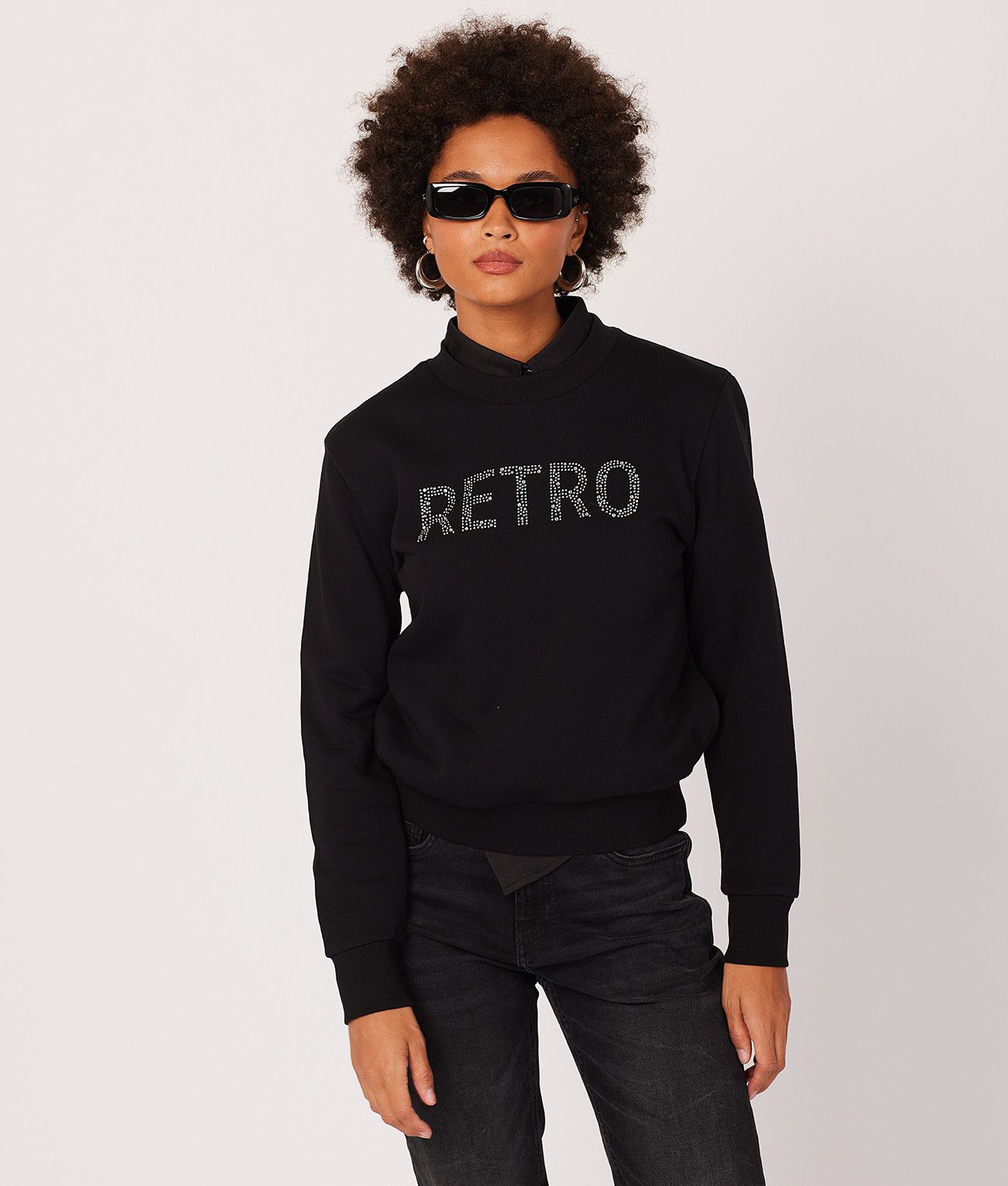 CHELSEA SWEATSHIRT JOGGING TOP, BLACK
