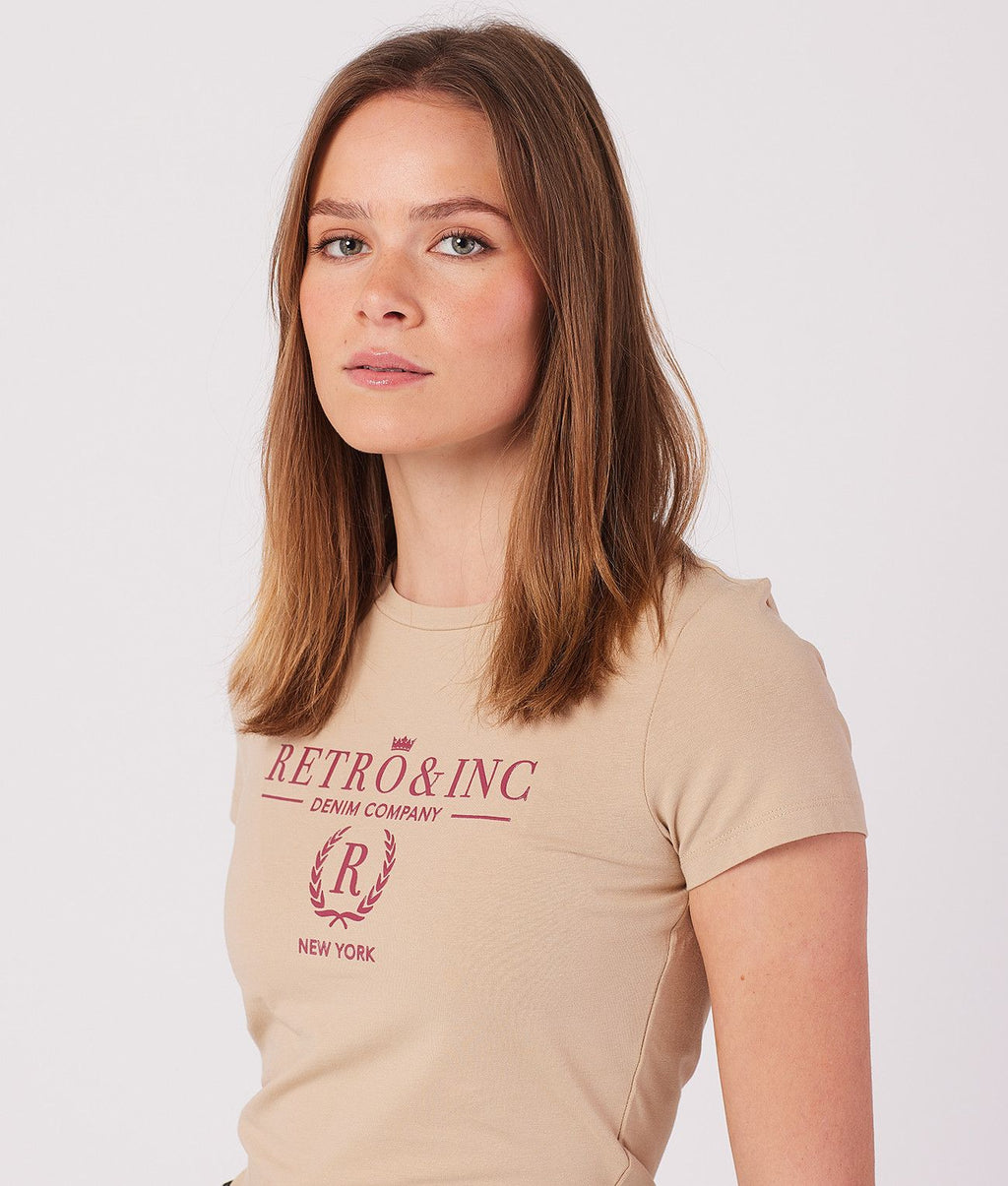 CARIE T-SHIRT, BEIGE