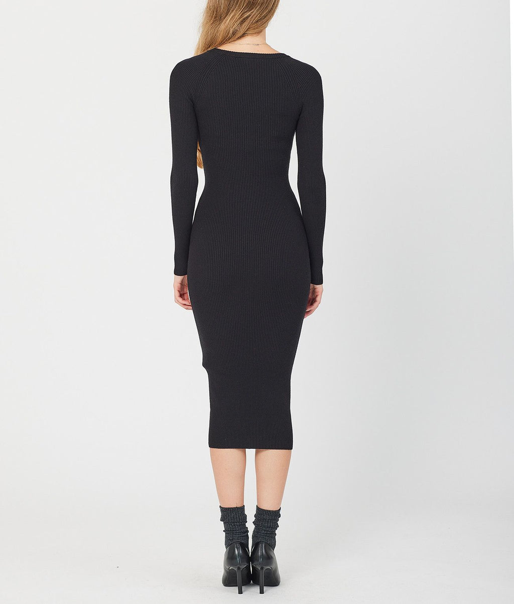 KISSA MIDI DRESS, BLACK