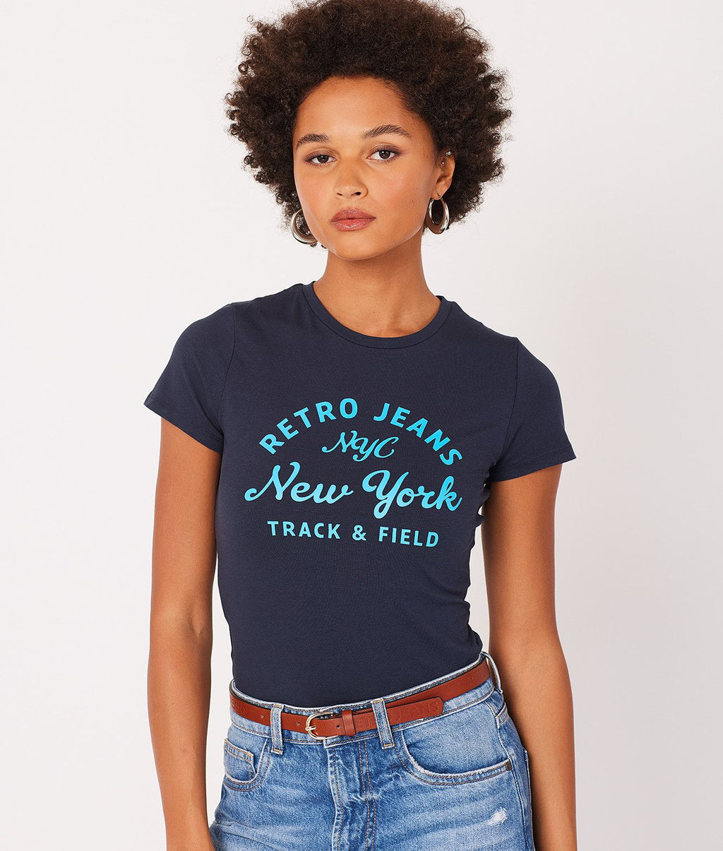 SYLVIE T-SHIRT, DARK BLUE