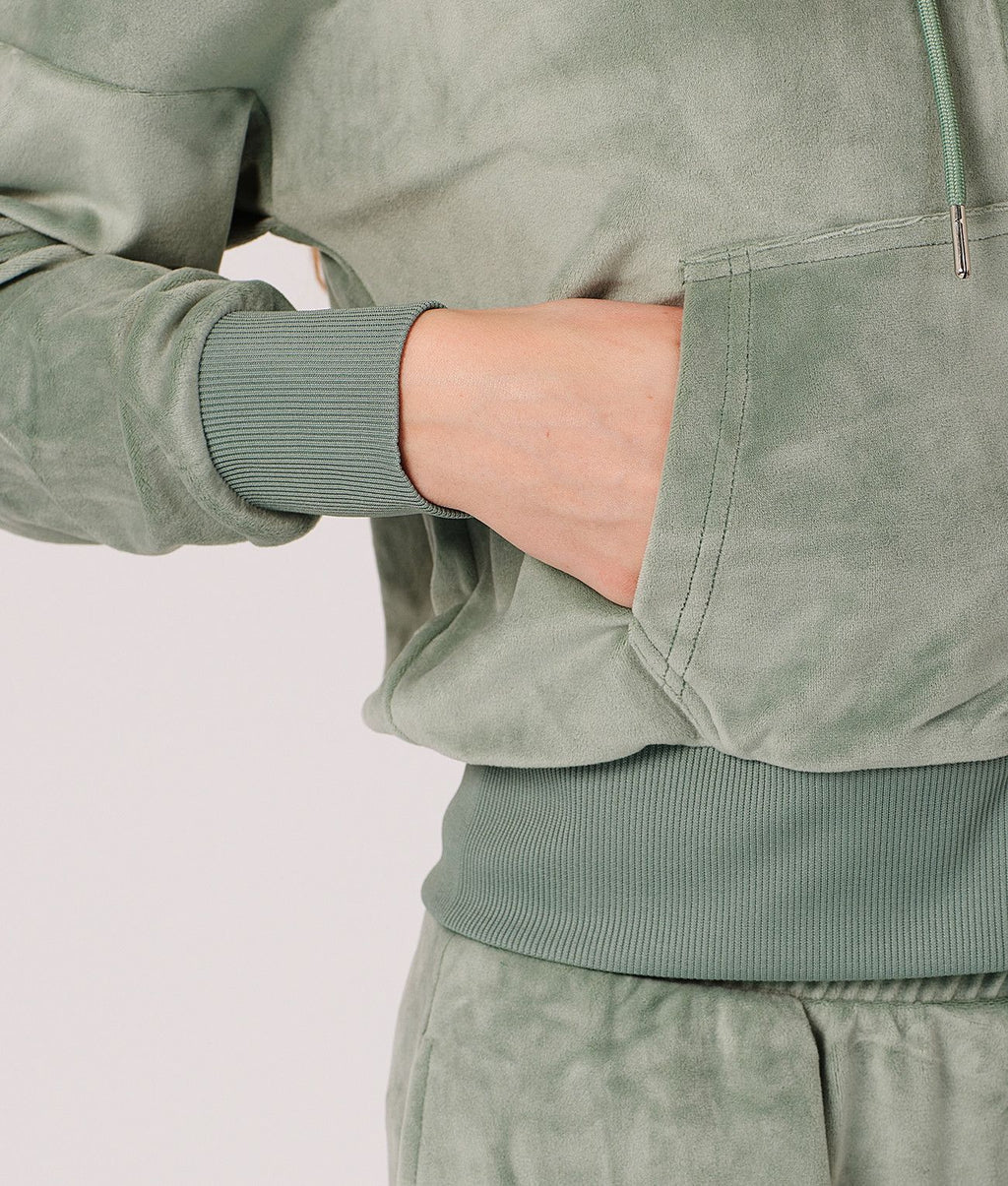 AZORA ZIP HOODIE JOGGING TOP, MINT