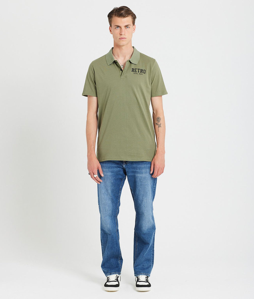 LUCKY FÉRFI GALLÉROS PÓLÓ, KHAKI