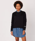 MILAGROS SWEATSHIRT JOGGING TOP, BLACK