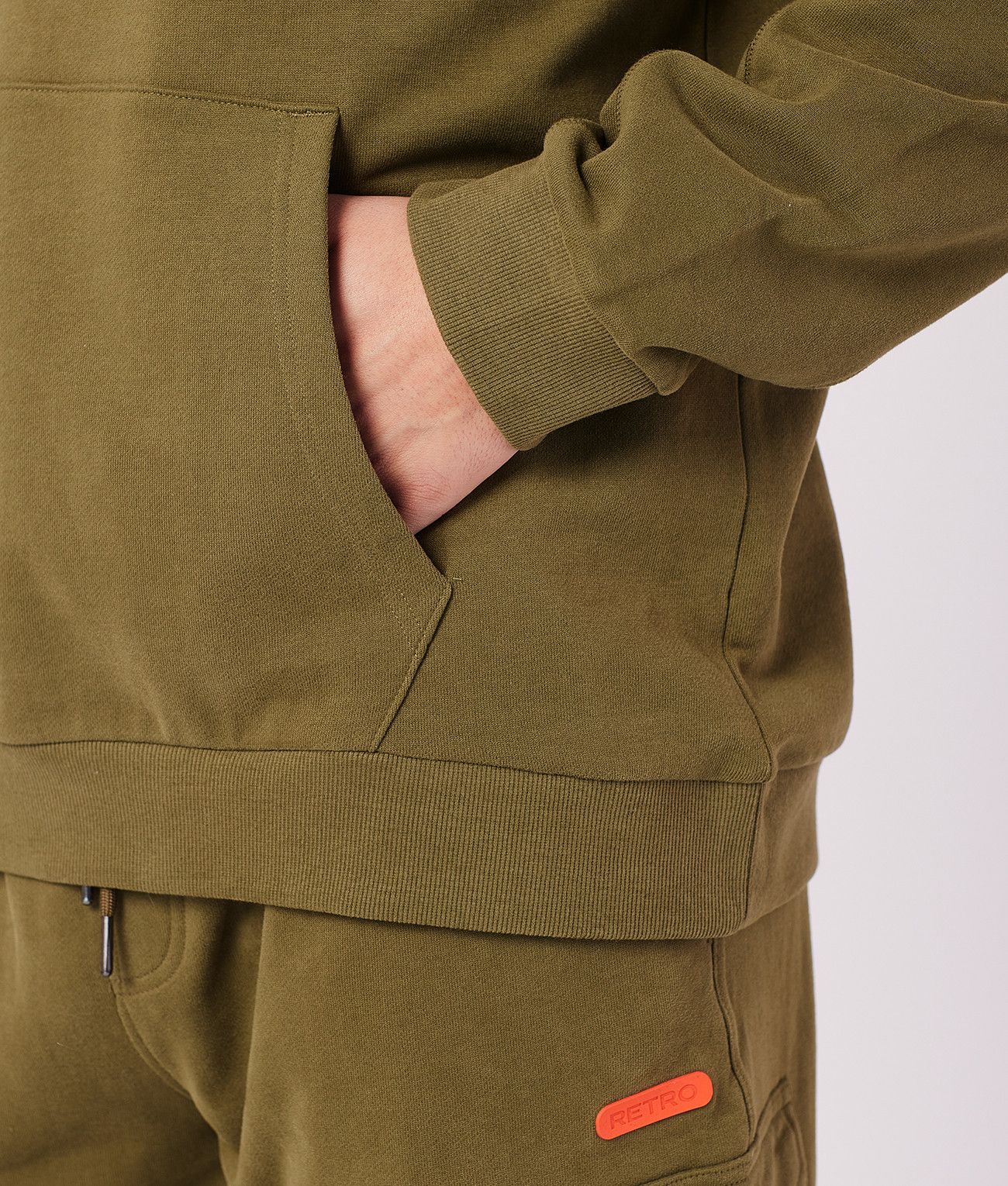 MARCELL HOODIE JOGGING TOP, KHAKI