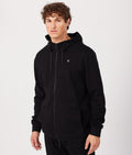 FRANK ZIP HOODIE JOGGING TOP, BLACK