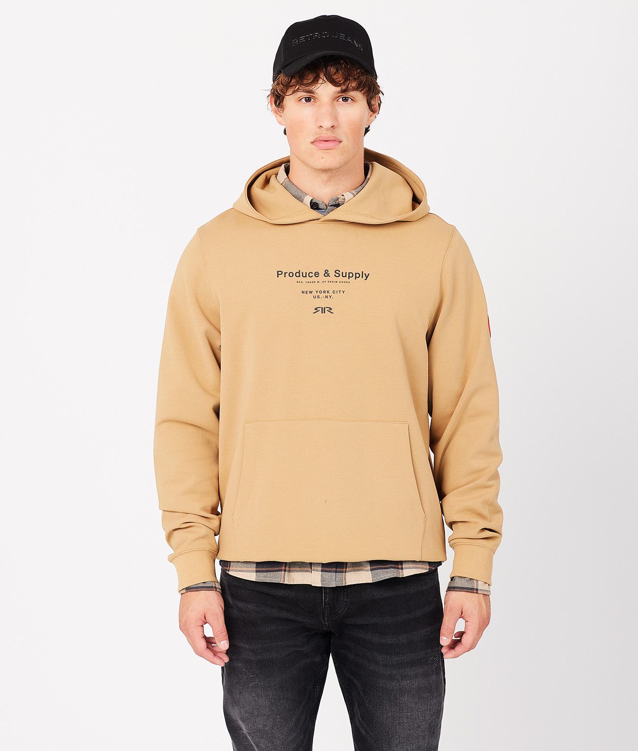GREGORY HOODIE JOGGING TOP, SAND