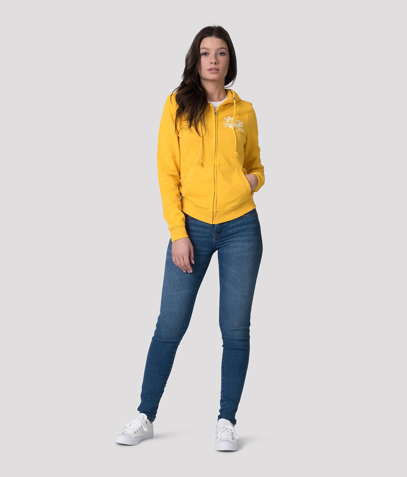 ANNA OUT NŐI CIPZÁROS MELEGÍTŐ PULÓVER, SÁRGA