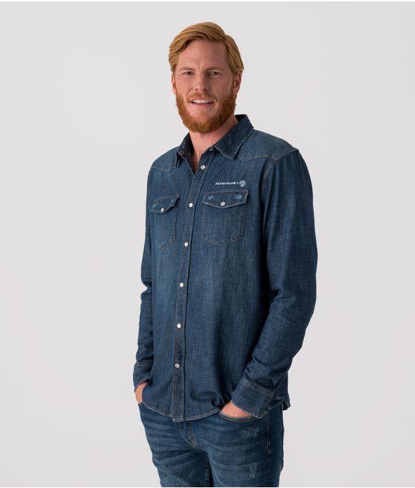 FTC DENIM SHIRT SHIRT, MIDDLE BLUE