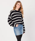 IZZY LOOSE SWEATER, BLACK