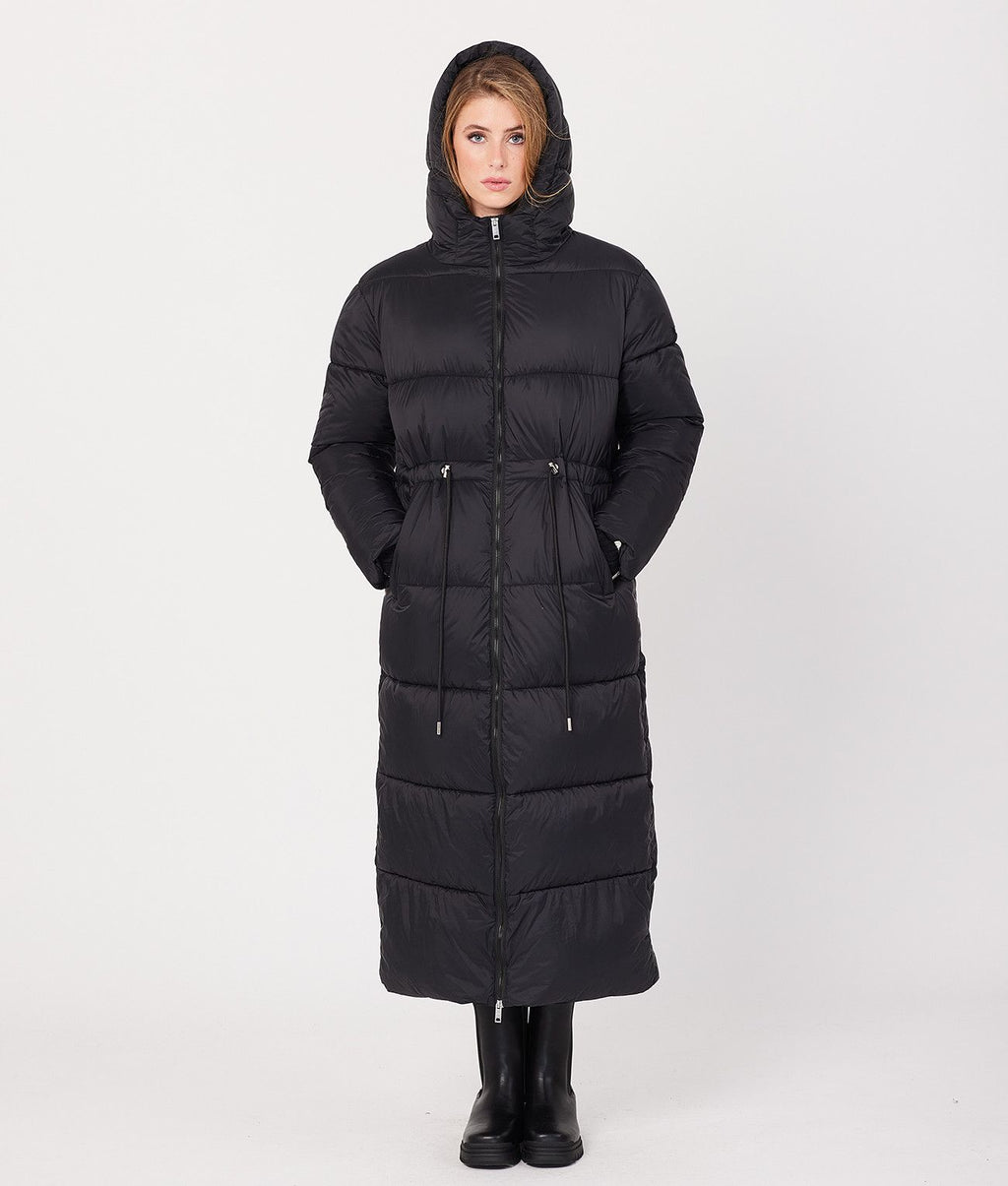 HAILEY LONG JACKET, BLACK