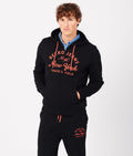 MARTIN ZIP HOODIE JOGGING TOP, BLACK