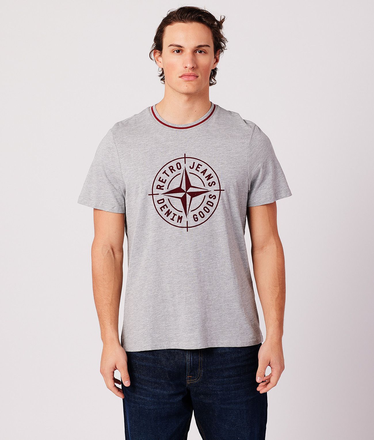 DENNIS T-SHIRT, GREY MELANGE