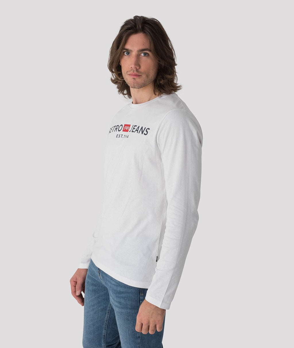 ENOS 21 LONG SLEEVE FÉRFI HOSSZÚUJJÚ PÓLÓ, FEHÉR