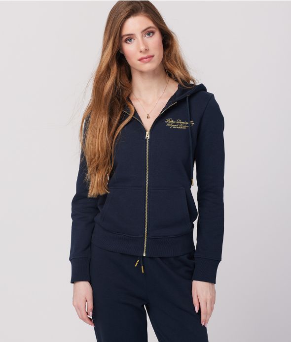 LEONA NŐI KAPUCNIS CIPZÁRAS MELEGÍTŐFELSŐ, SÖTÉTKÉK