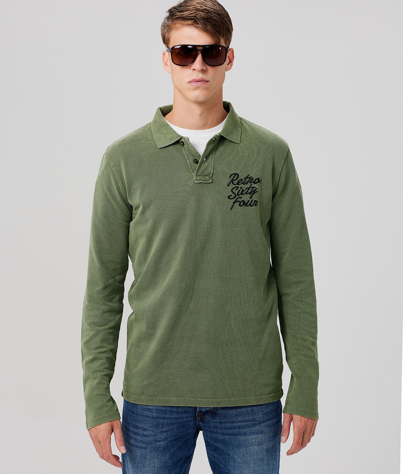 TUPELO HOSSZÚUJJÚ PÓLÓ, KHAKI