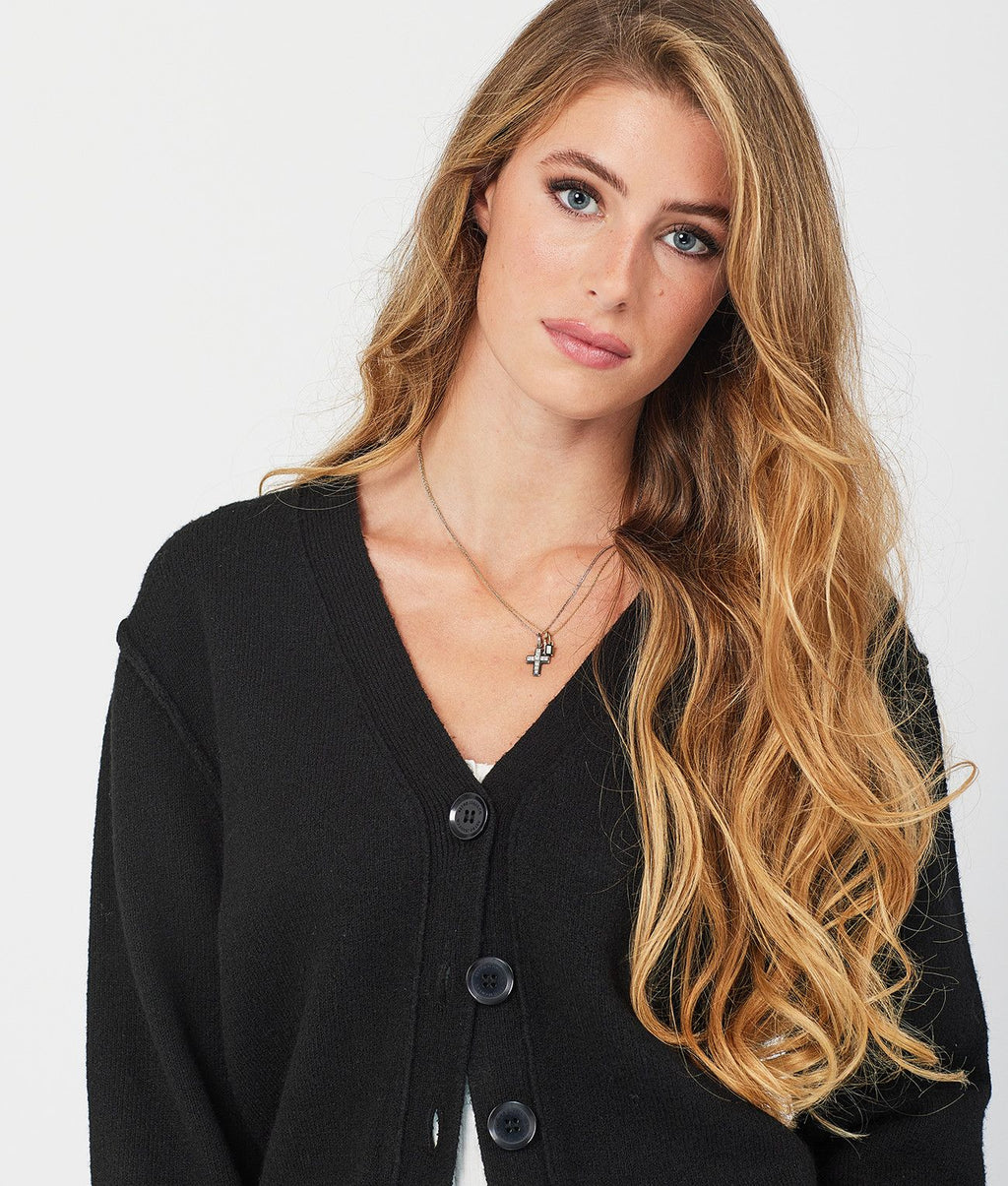 HAILEY CARDIGAN, BLACK
