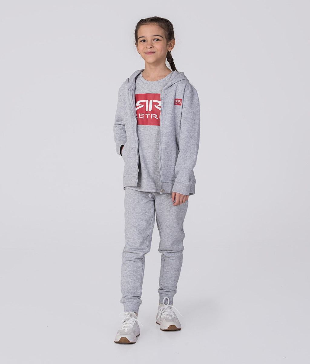 GYEREK CIPZÁRAS PULÓVER, SZÜRKE