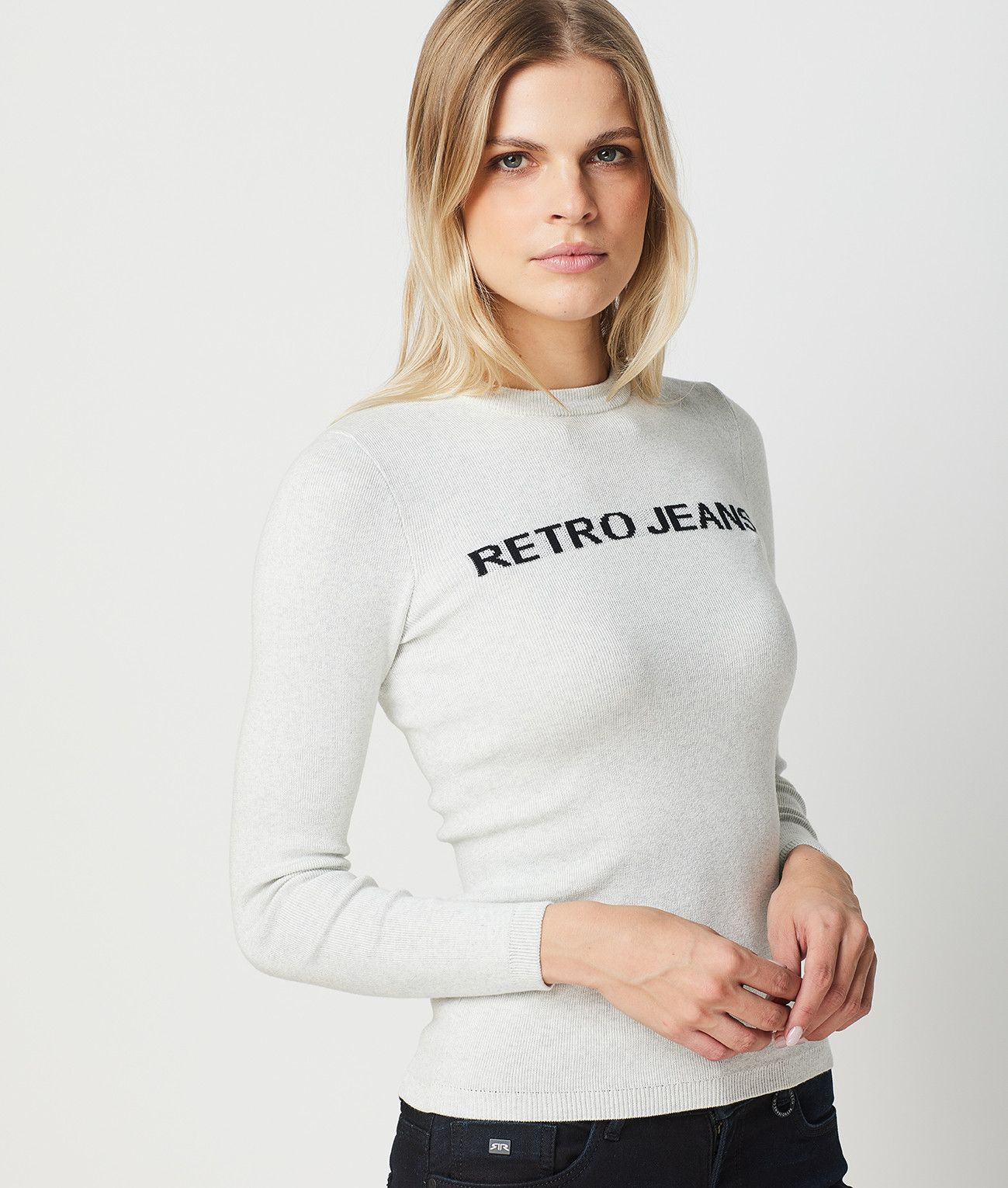 MADDIE NŐI KÖTÖTT PULÓVER, TÖRTFEHÉR