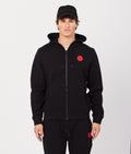 GREGORY ZIP HOODIE JOGGING TOP, BLACK