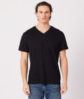 NATE V-NECK T-SHIRT, BLACK