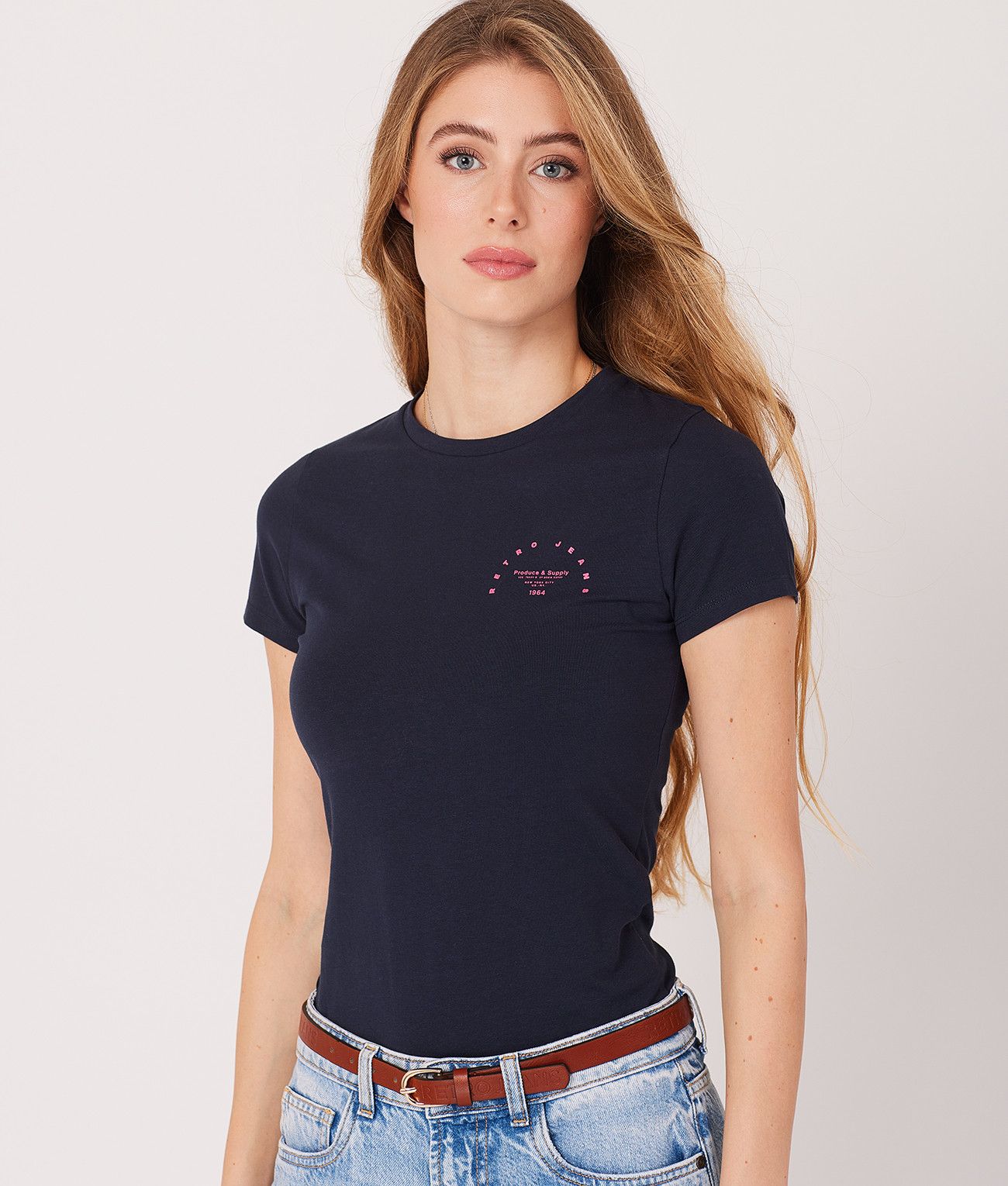 MINDY T-SHIRT, DARK BLUE