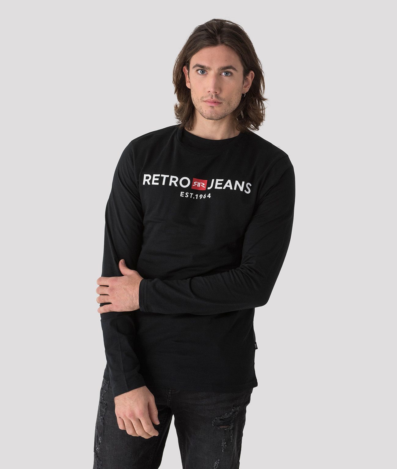 ENOS 21 LONG SLEEVE FÉRFI HOSSZÚUJJÚ PÓLÓ, FEKETE