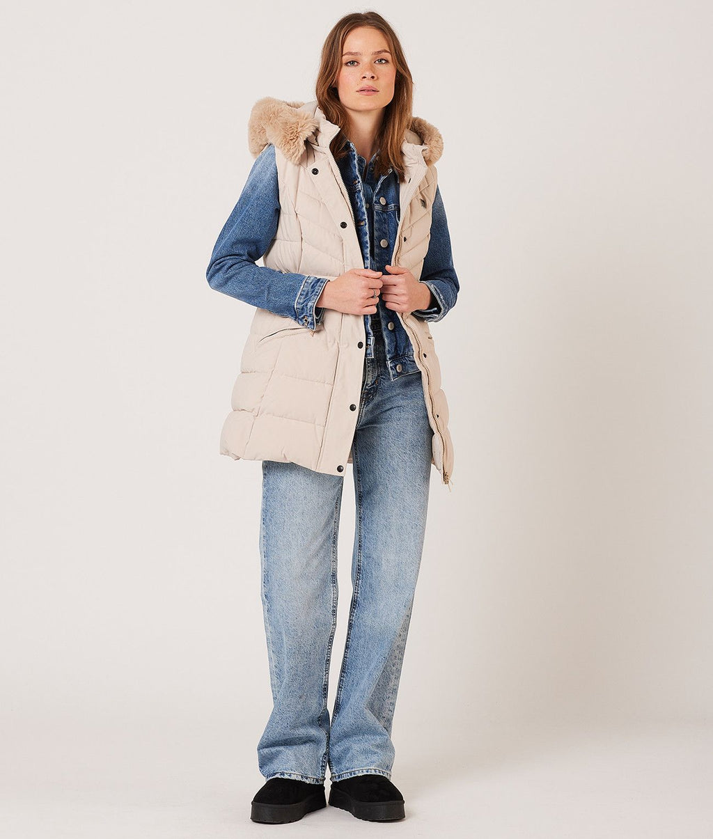 ASHLEY VEST, BEIGE