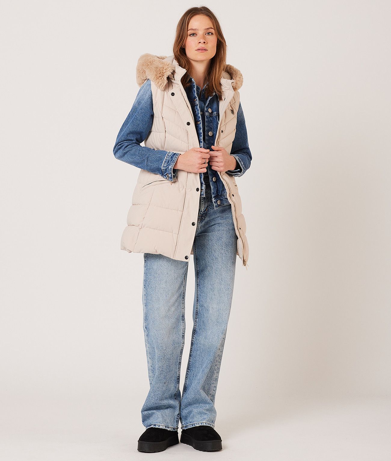 ASHLEY VEST, BEIGE