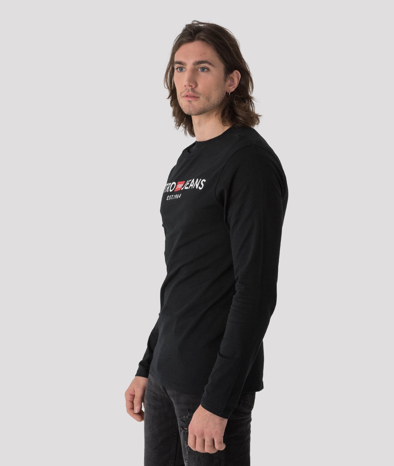 ENOS 21 LONG SLEEVE FÉRFI HOSSZÚUJJÚ PÓLÓ, FEKETE