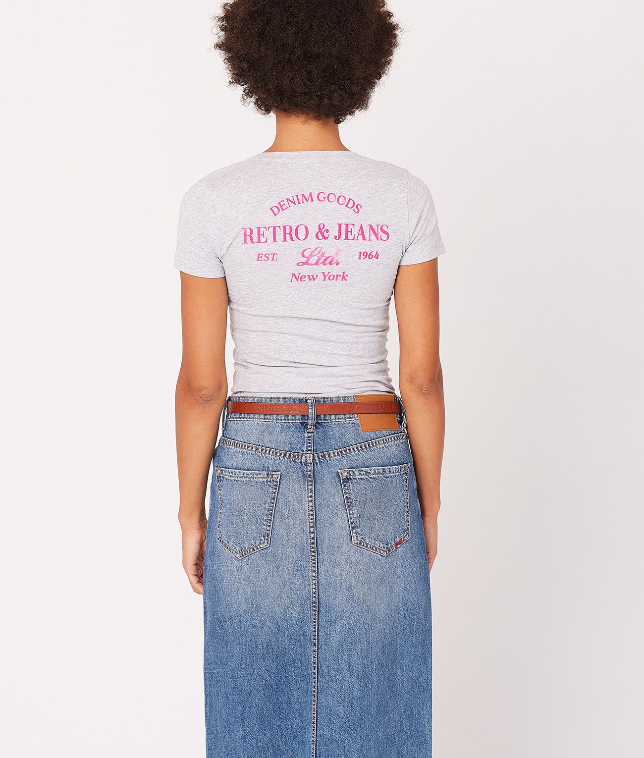 PETRA T-SHIRT, GREY MELANGE