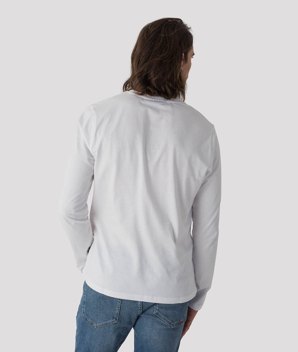 ENOS 21 LONG SLEEVE FÉRFI HOSSZÚUJJÚ PÓLÓ, FEHÉR