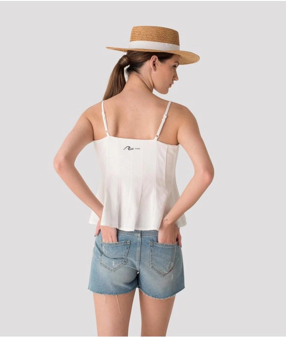 POSITANO TOP FASHION TOP, WHITE
