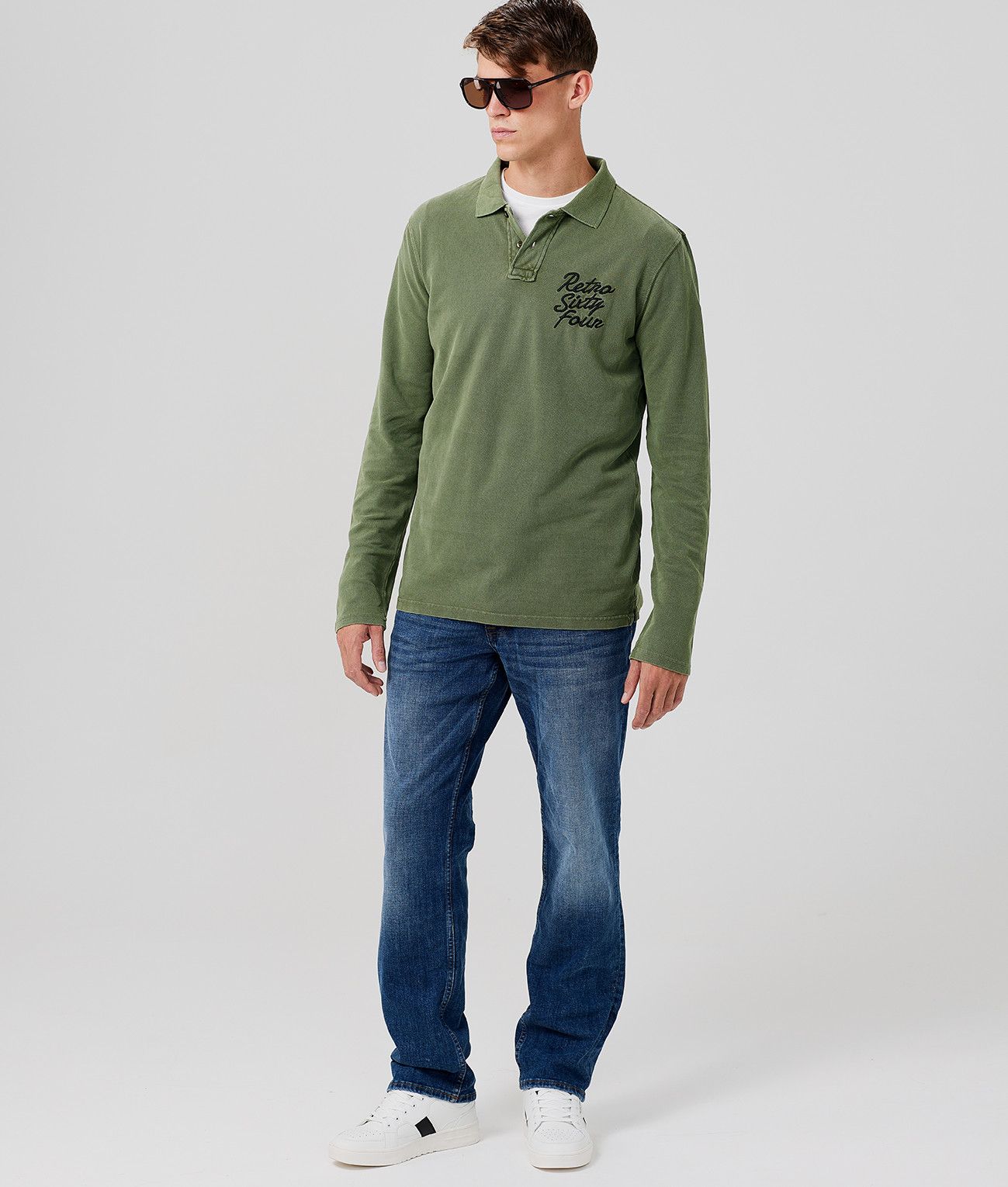 TUPELO HOSSZÚUJJÚ PÓLÓ, KHAKI