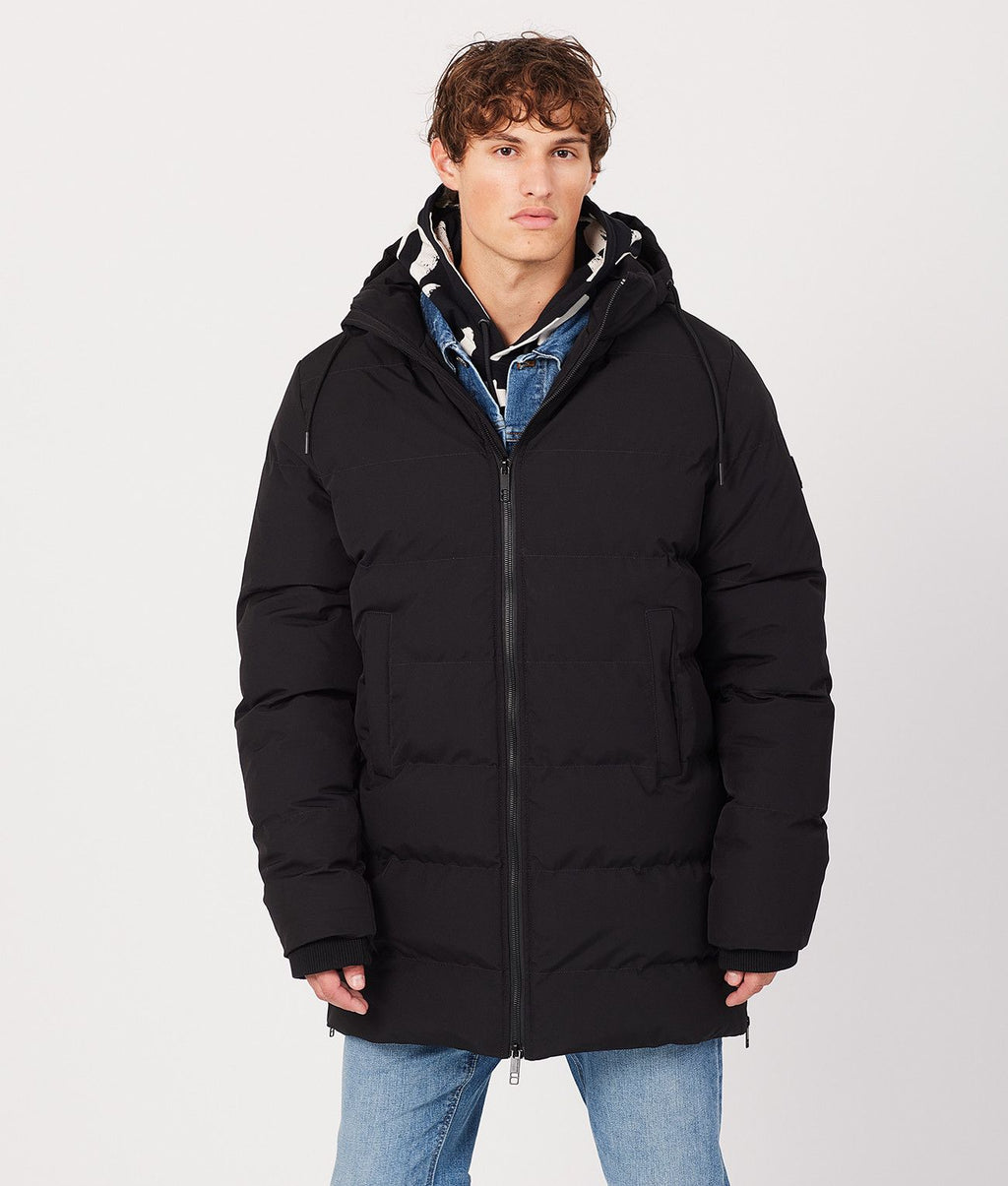 TOBERT LONG JACKET, BLACK