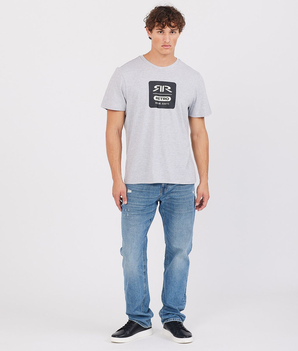 FRANK T-SHIRT, GREY MELANGE