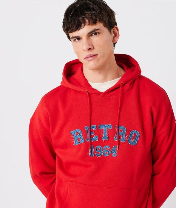 CHUCK HOODIE JOGGING TOP, RED