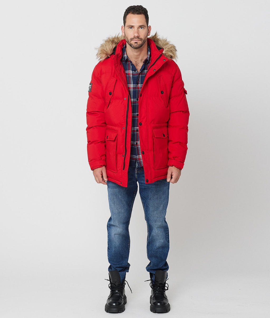 HIMALAYA LONG FÉRFI KABÁT, PIROS