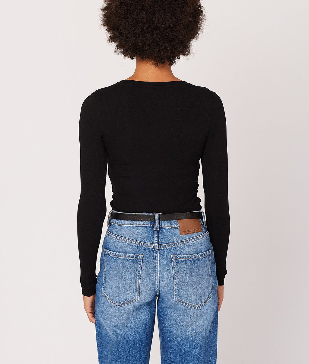 KYRA L.S.TOP, BLACK