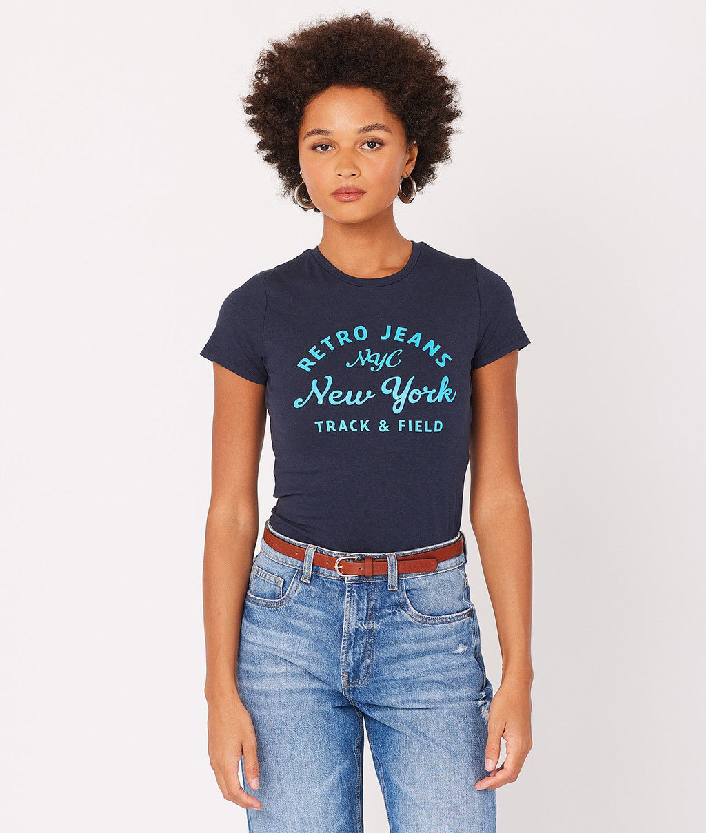 SYLVIE T-SHIRT, DARK BLUE