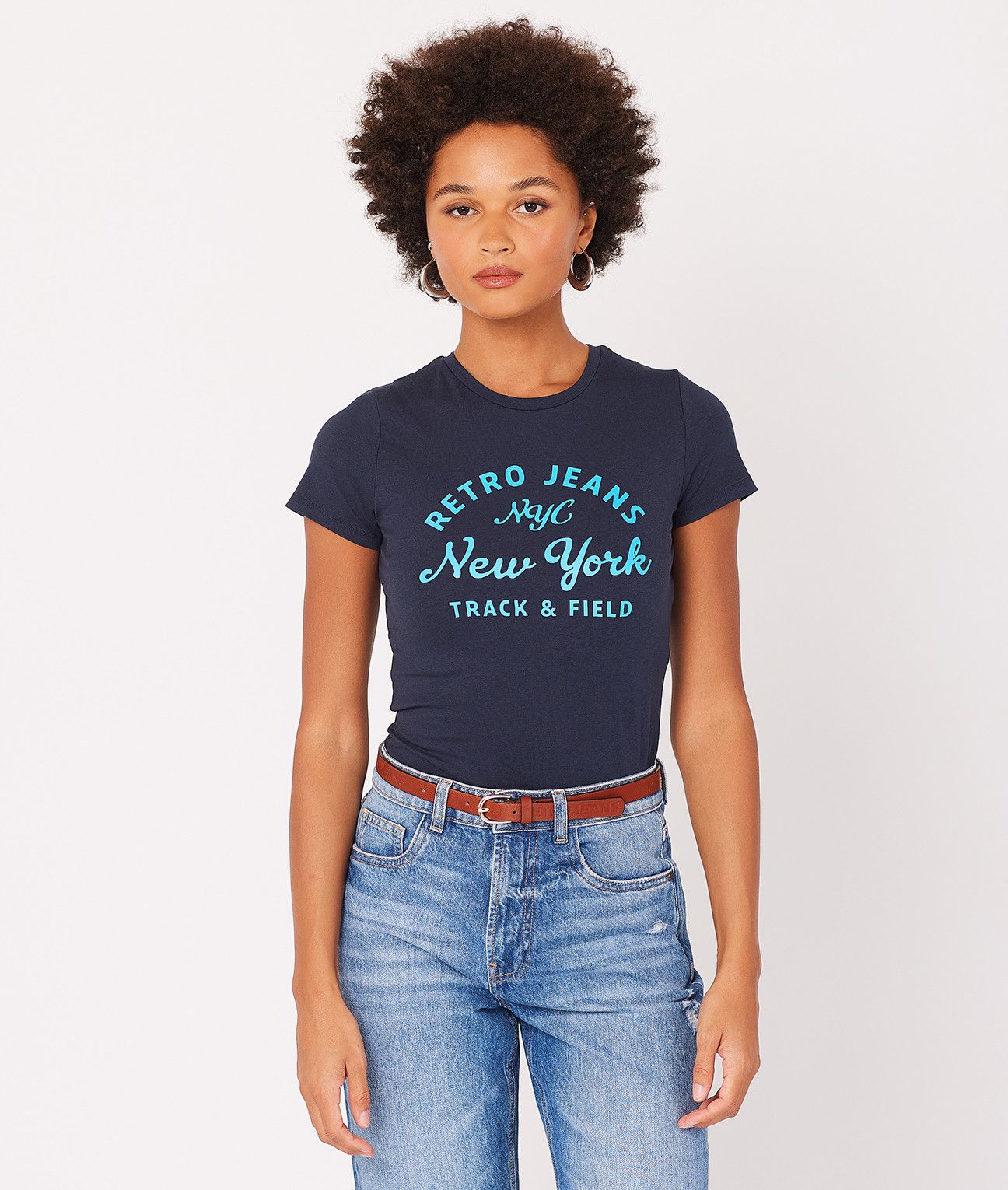 SYLVIE T-SHIRT, DARK BLUE