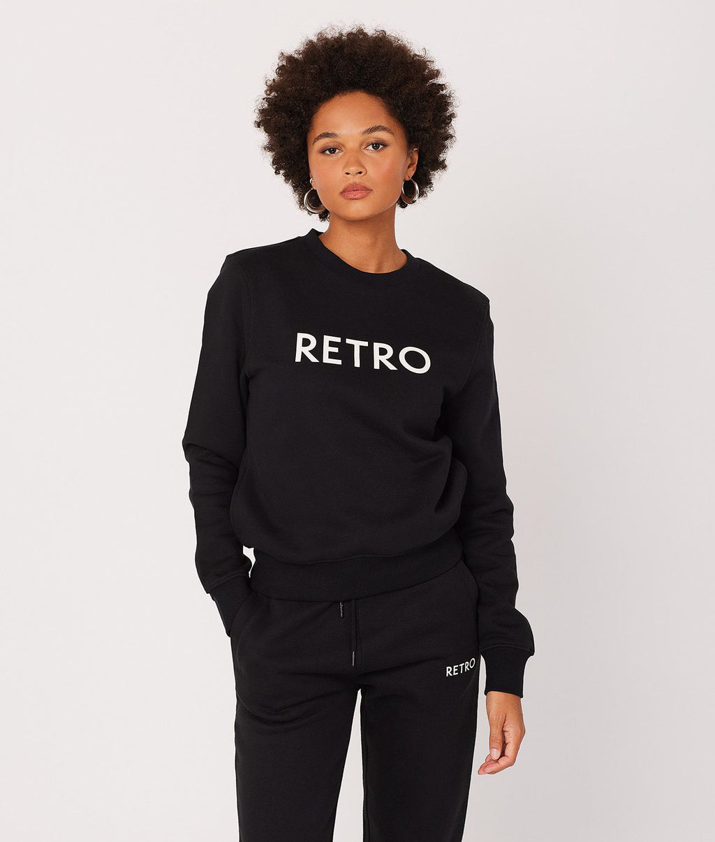 HAILEY SWEATSHIRT JOGGING TOP, BLACK