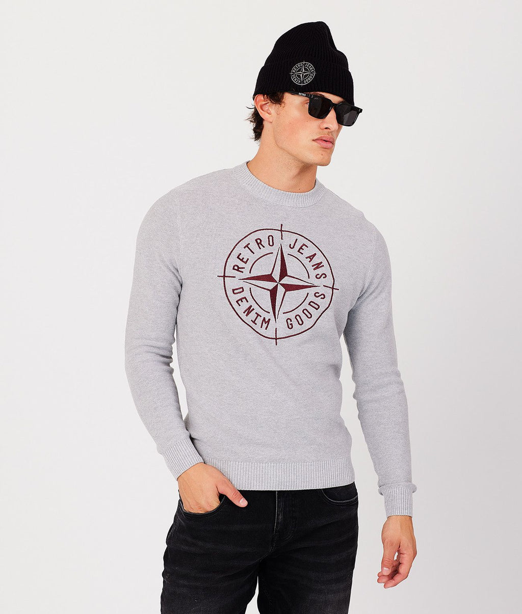 DENNIS SWEATER, GREY MELANGE