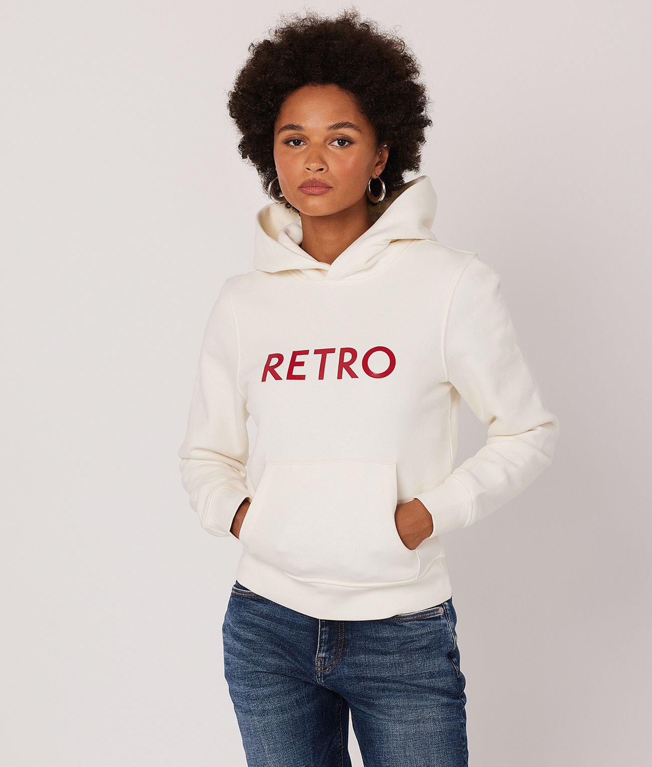 HAILEY HOODIE JOGGING TOP, OFFWHITE