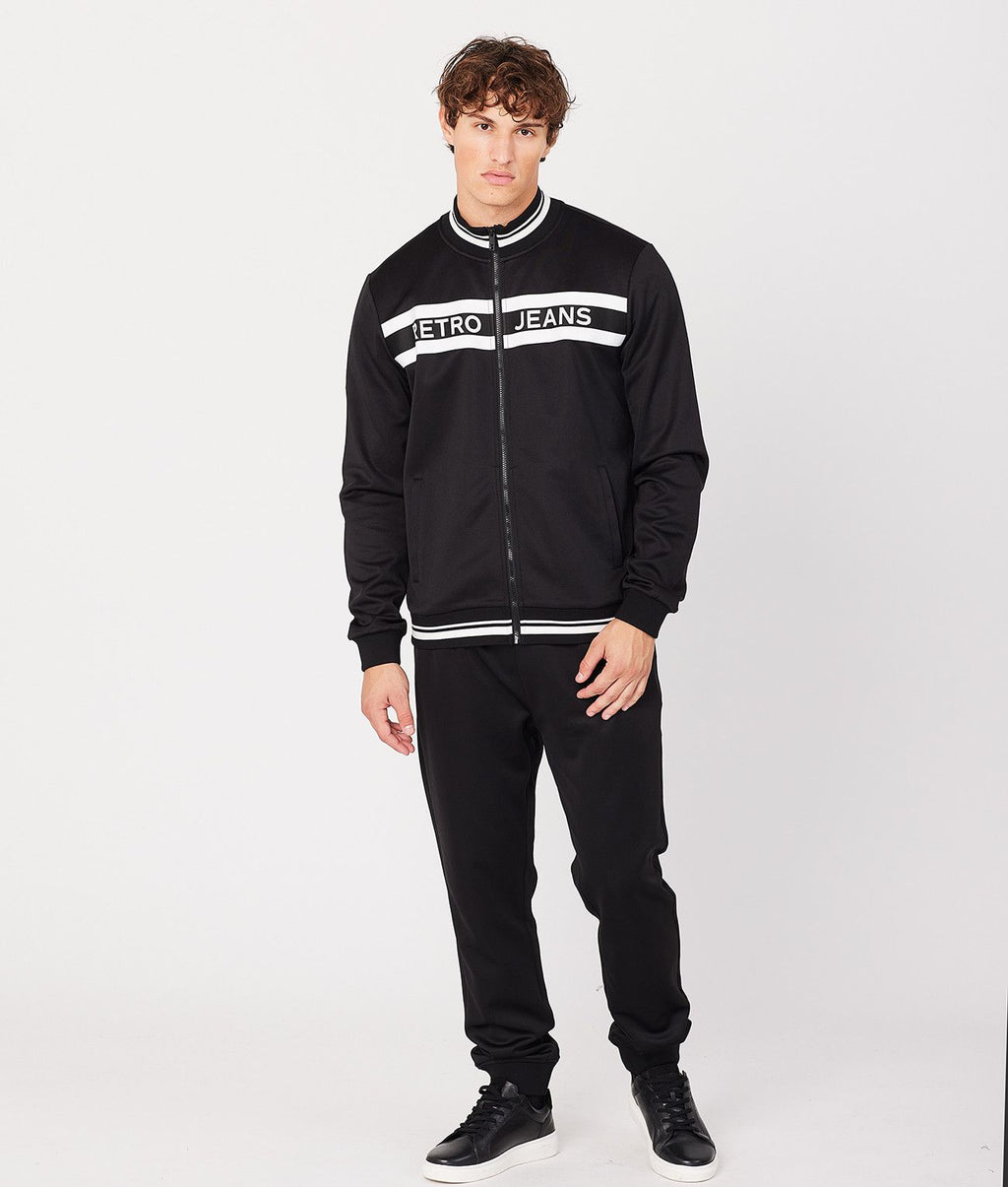 WILL ZIPUP JOGGING TOP, BLACK