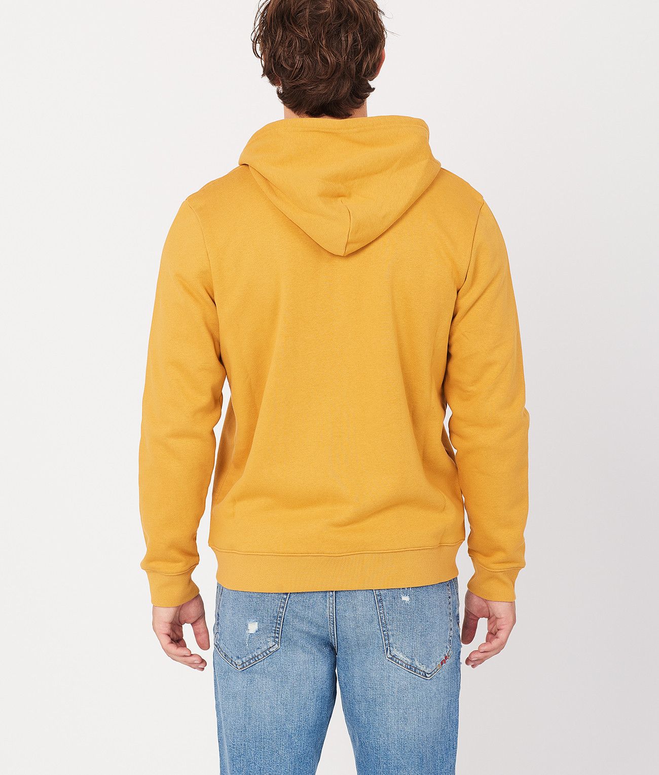MARTIN ZIP HOODIE JOGGING TOP, MUSTARD