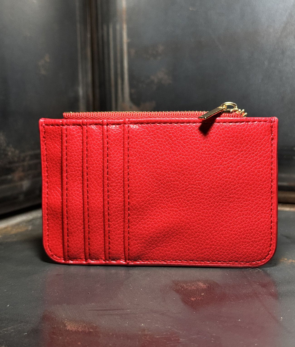 HAILEY CARD WALLET WALLET, RED