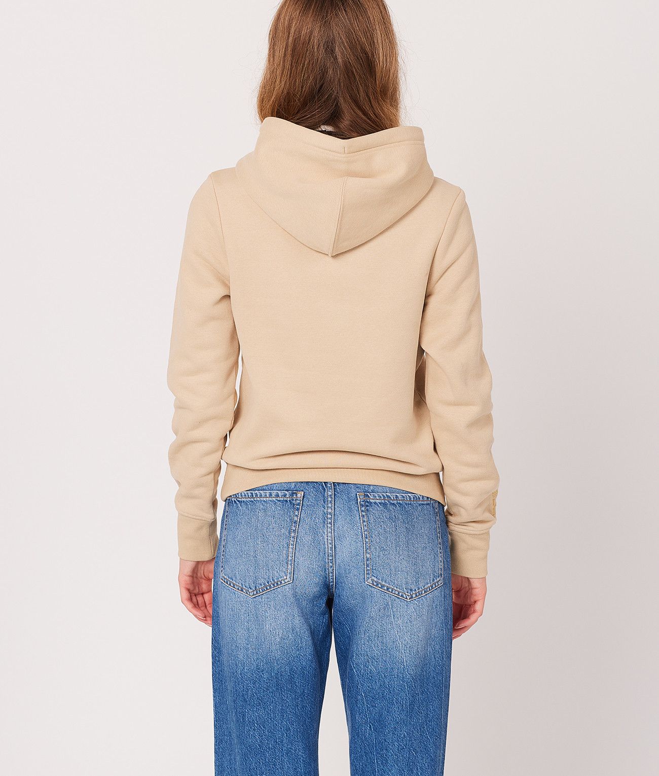 CARIE HOODIE JOGGING TOP, BEIGE