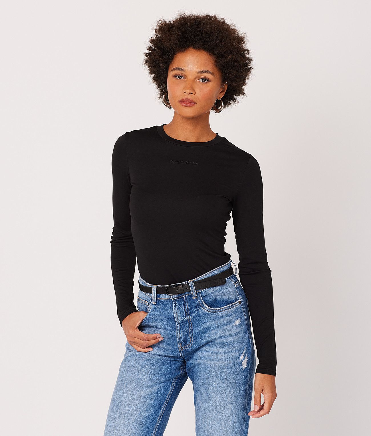 FRANCHESKA L.S.TOP, BLACK