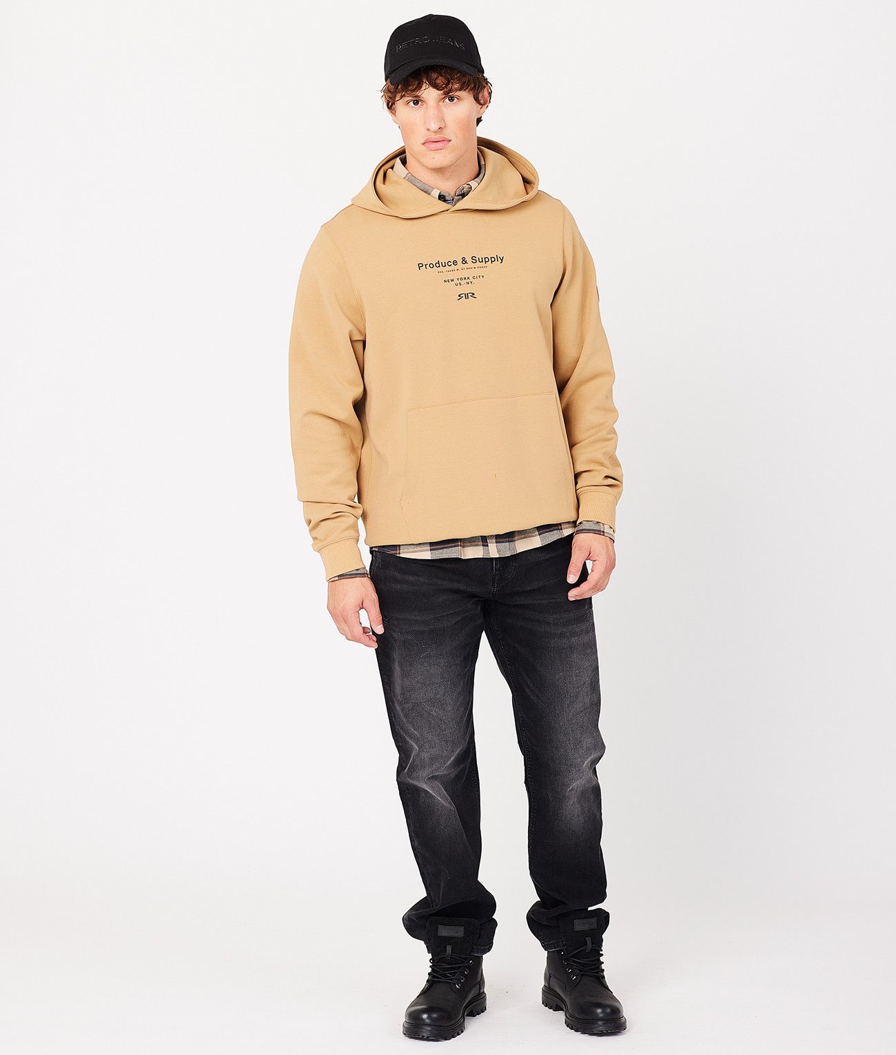 GREGORY HOODIE JOGGING TOP, SAND