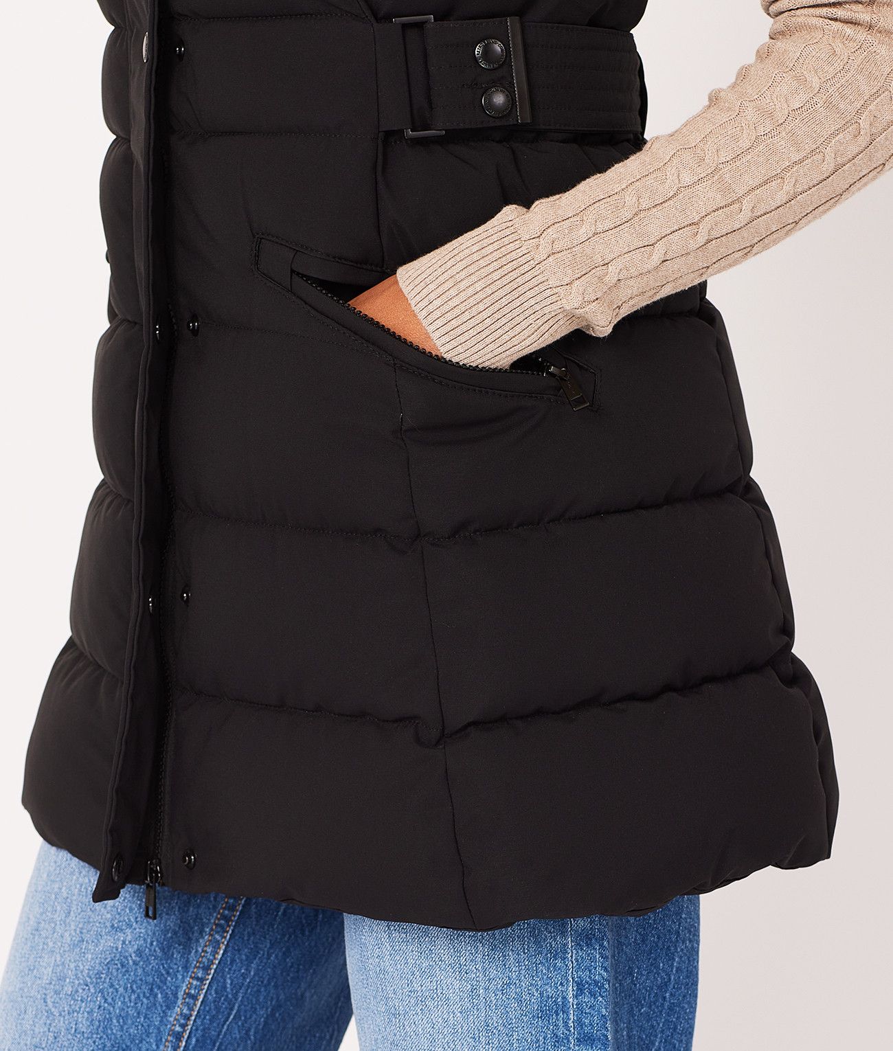 ASHLEY VEST, BLACK